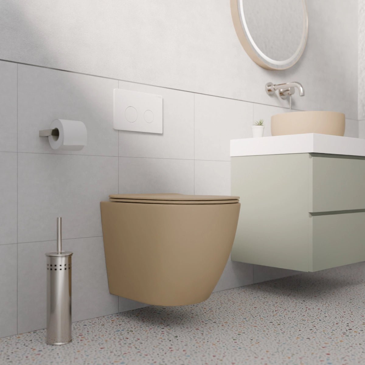 Inodoro marrón suspendido Jana - Thebath