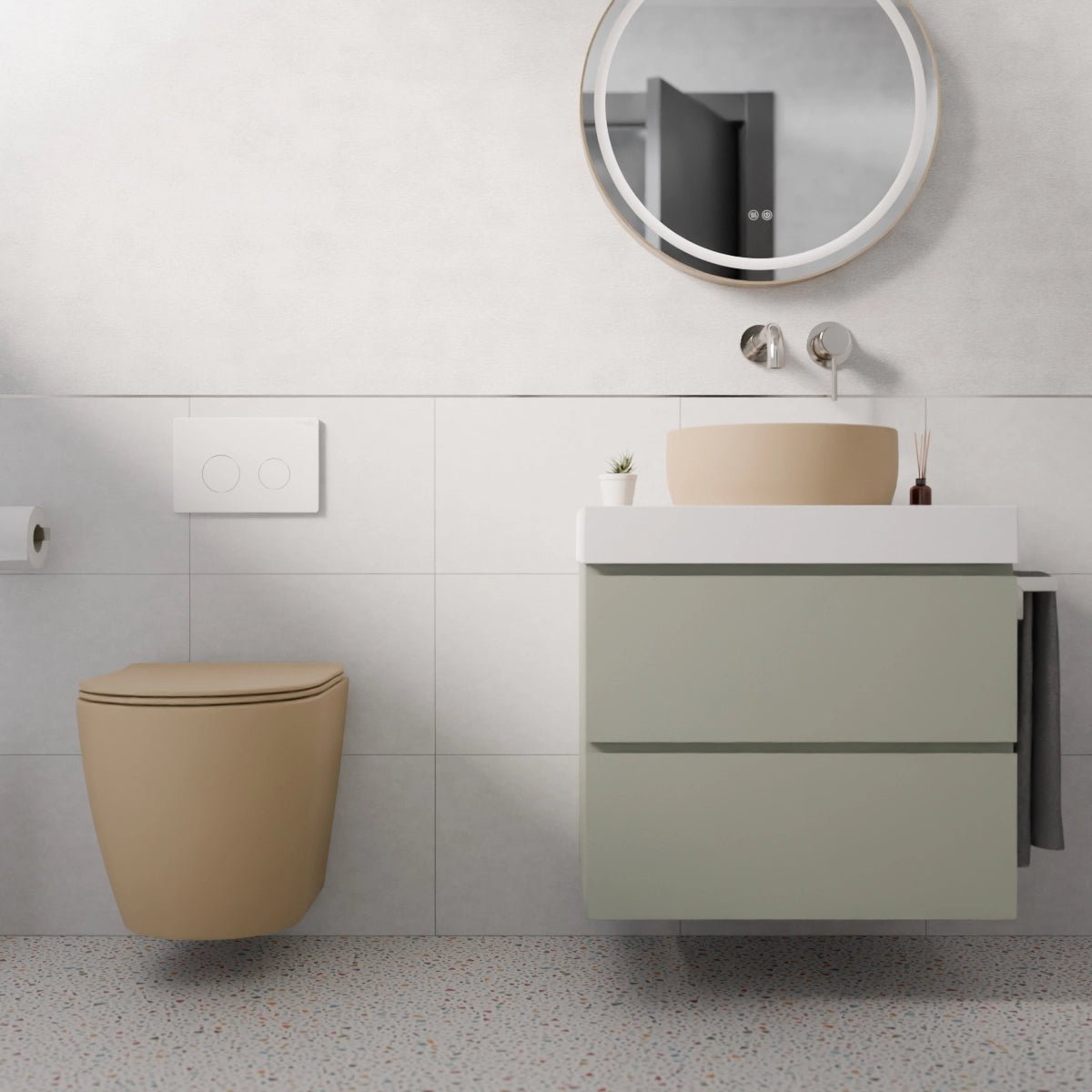 Inodoro marrón suspendido Jana - Thebath