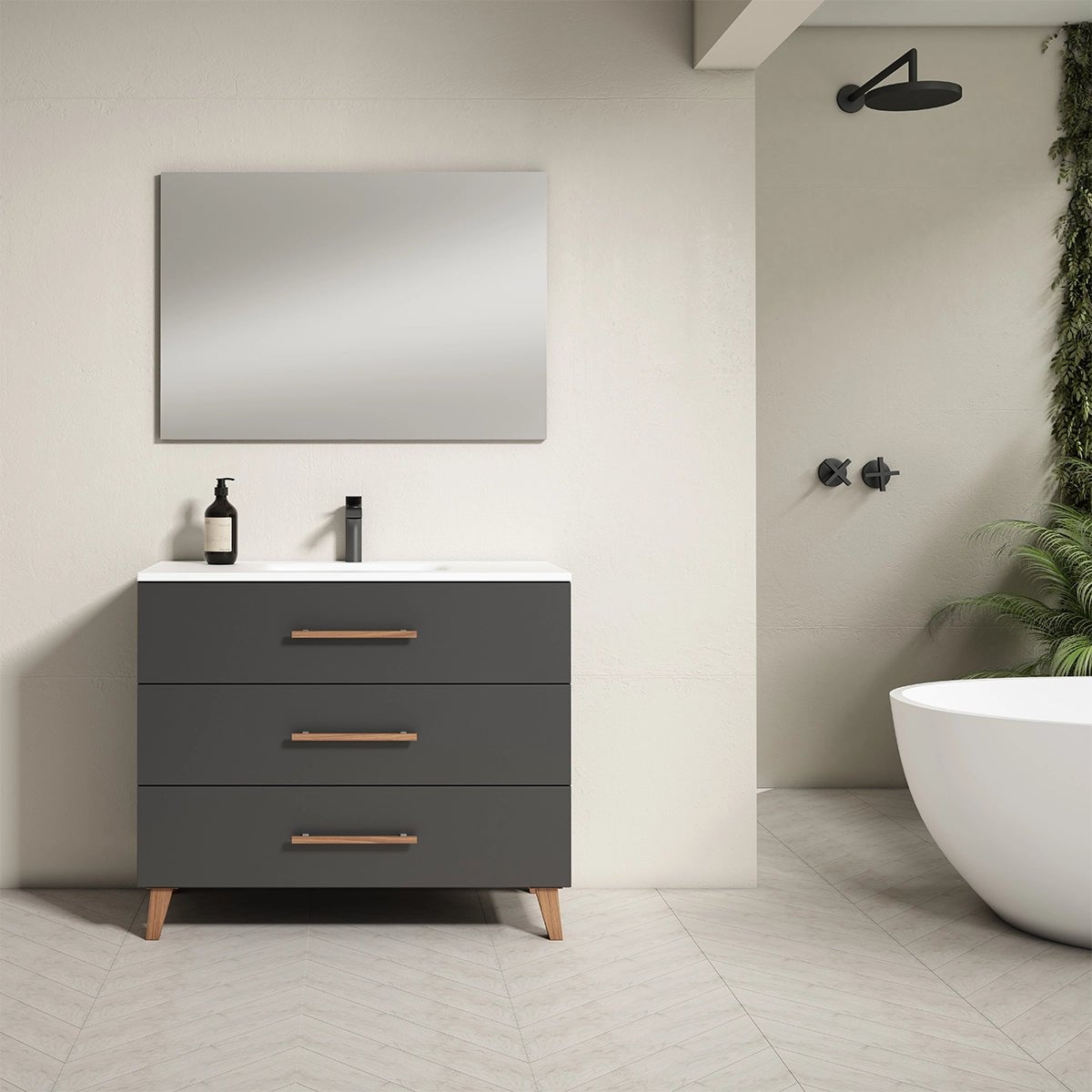 Mueble baño 3 cajones Fusta - Thebath