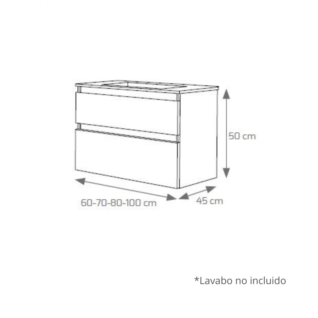 Mueble baño con cajones Rogue