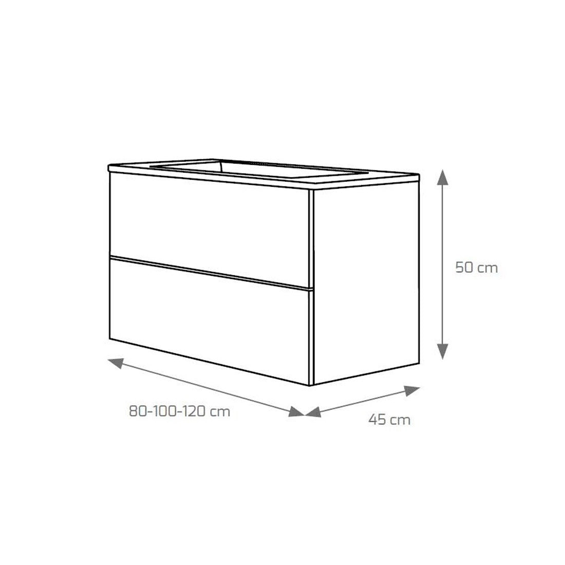 Mueble baño suspendido Cube