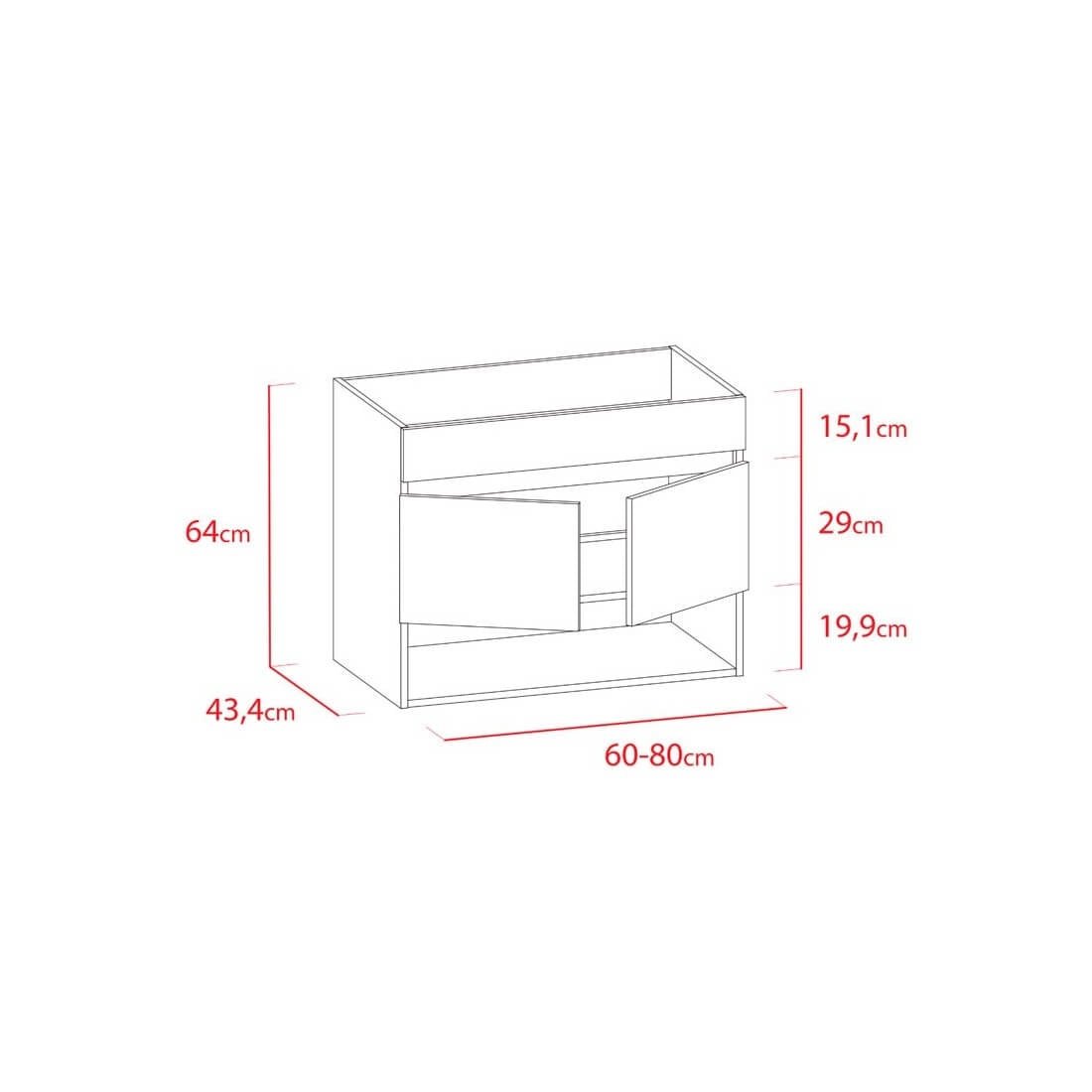 Mueble de baño Sete