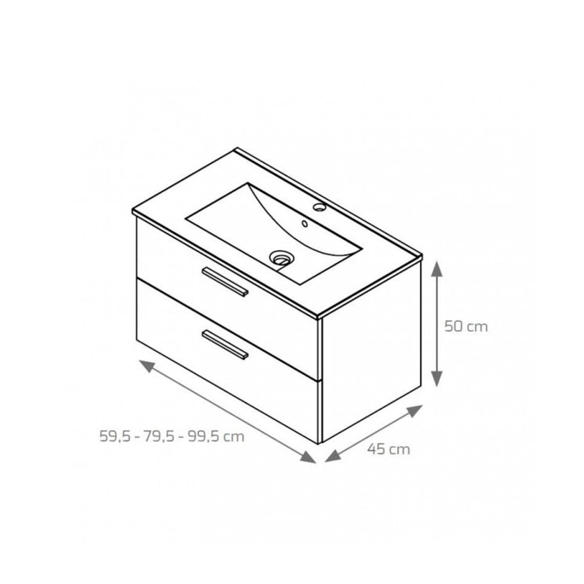 Mueble de baño suspendido Gandia