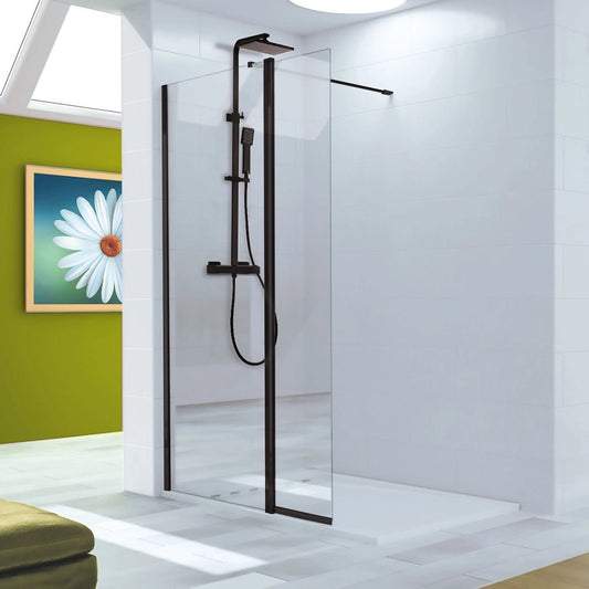 Panel fijo de ducha + abatible Polaris