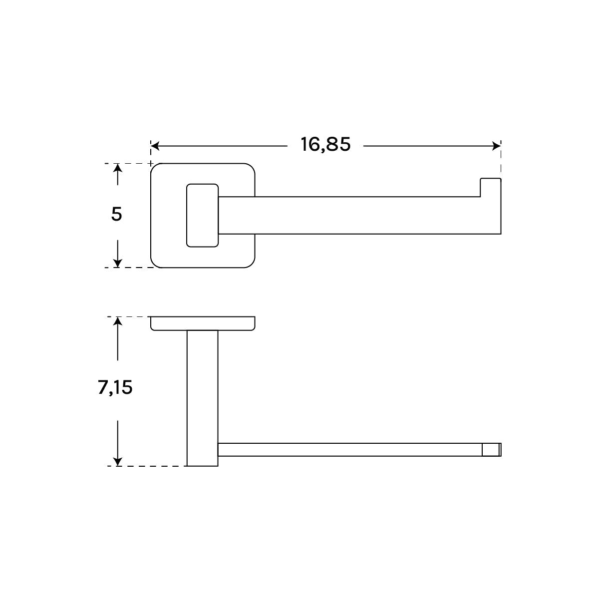 Porta rollo de papel Technic - Thebath