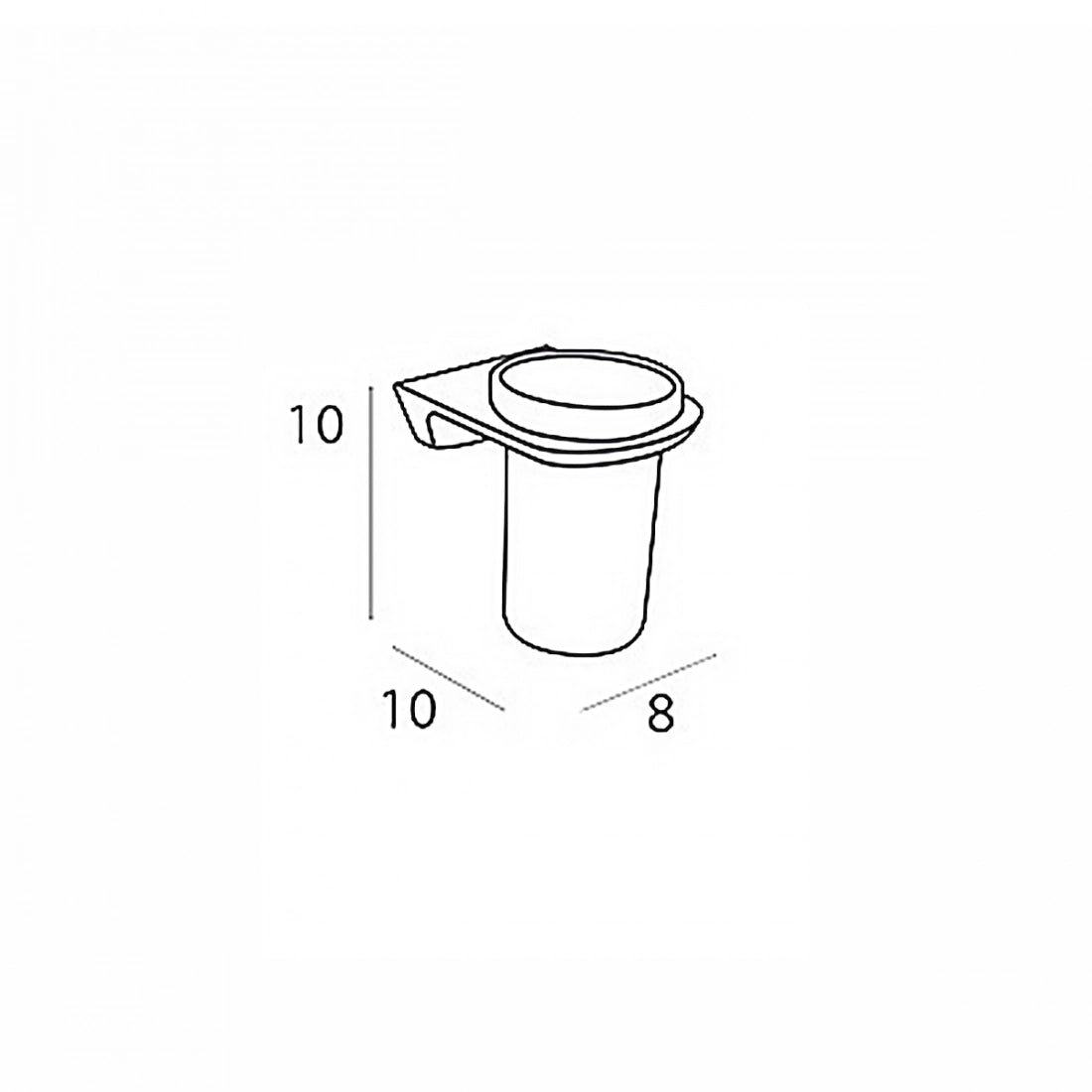 Portacepillos pared para baño