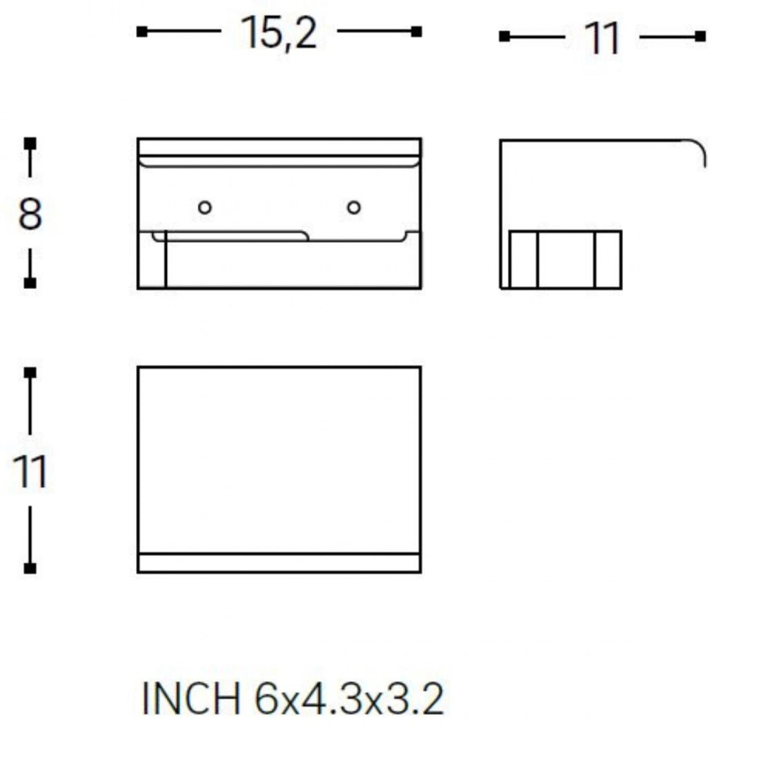 Portarrollos con tapa Line