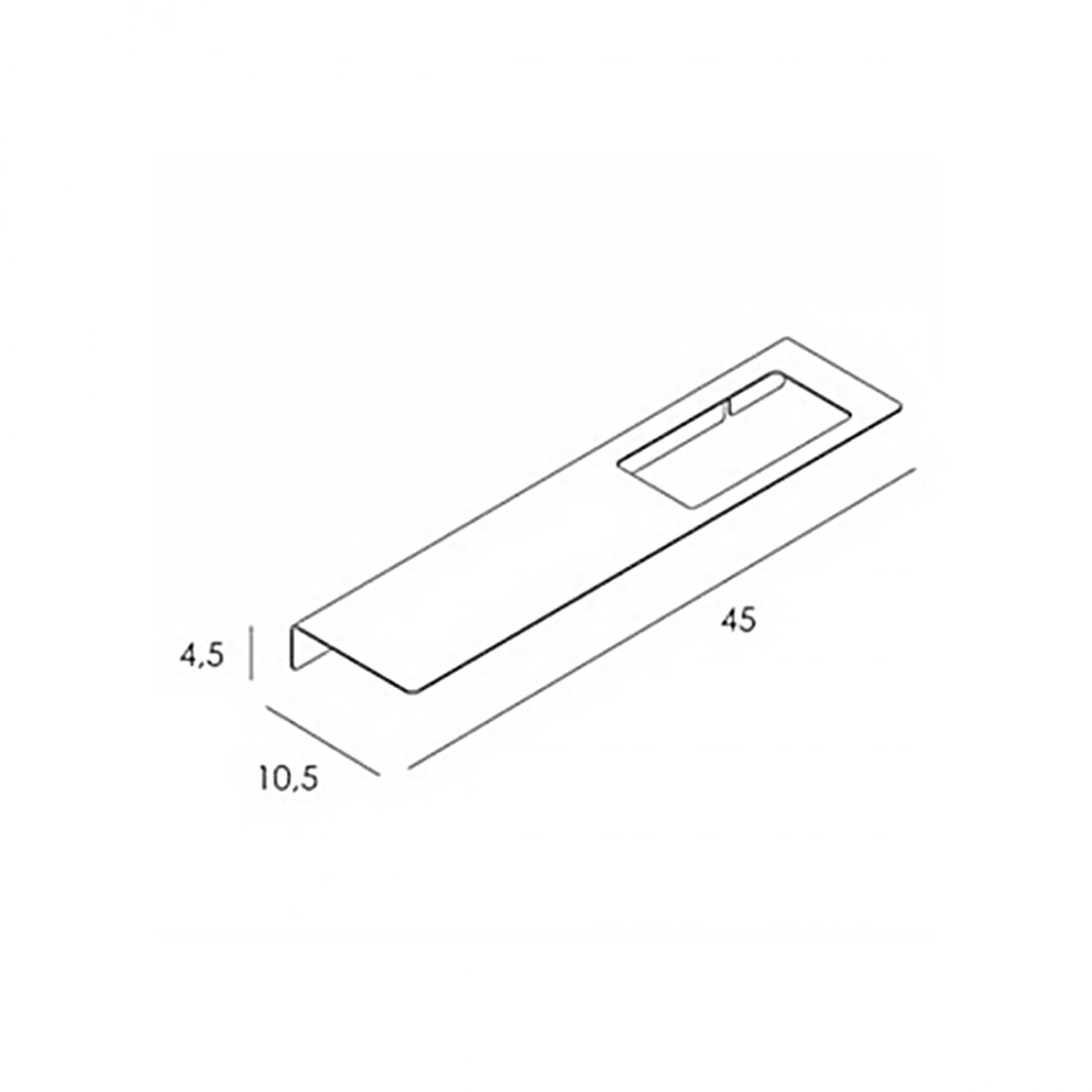 Repisa baño Slim 2300 mate