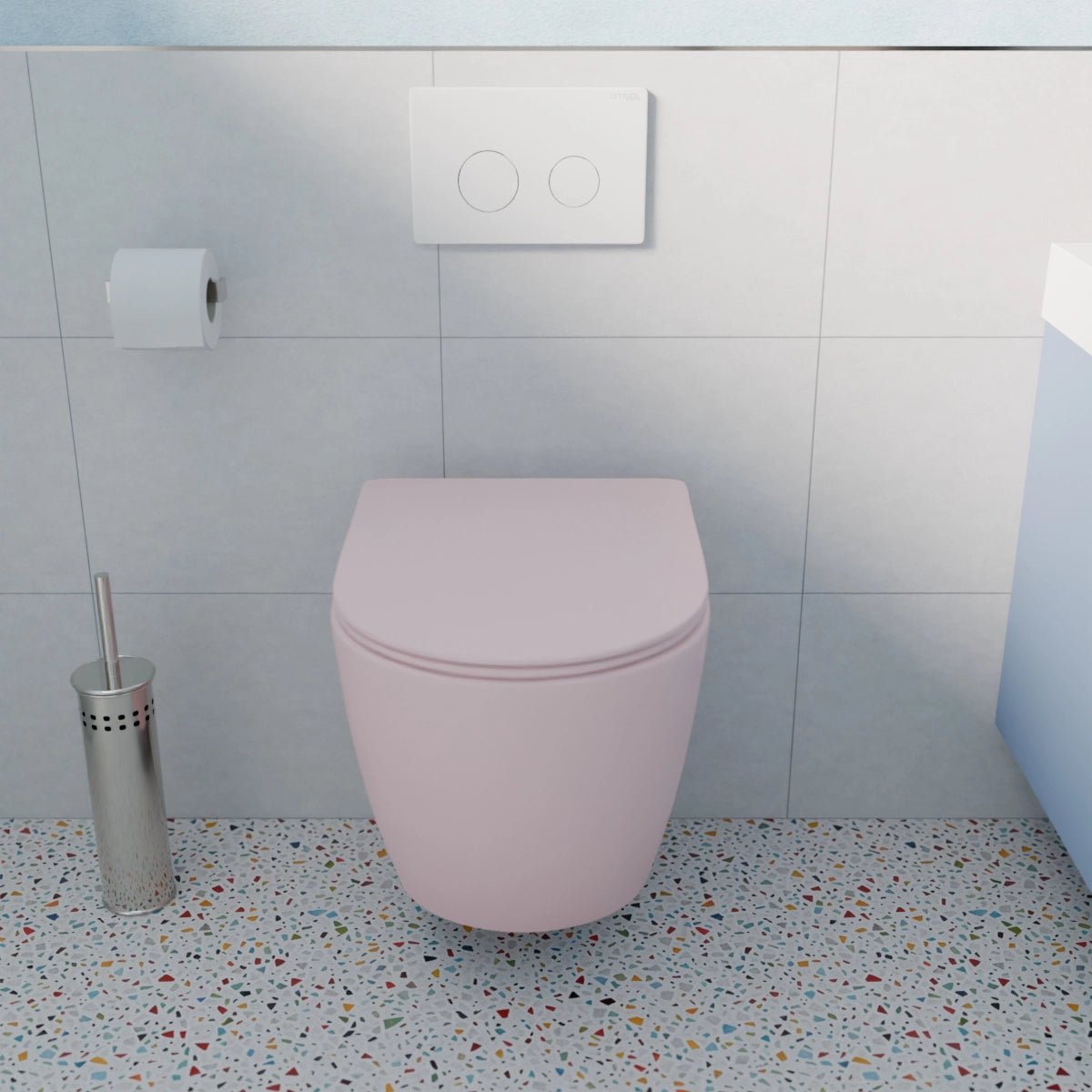 Inodoro rosa suspendido Jana - Thebath