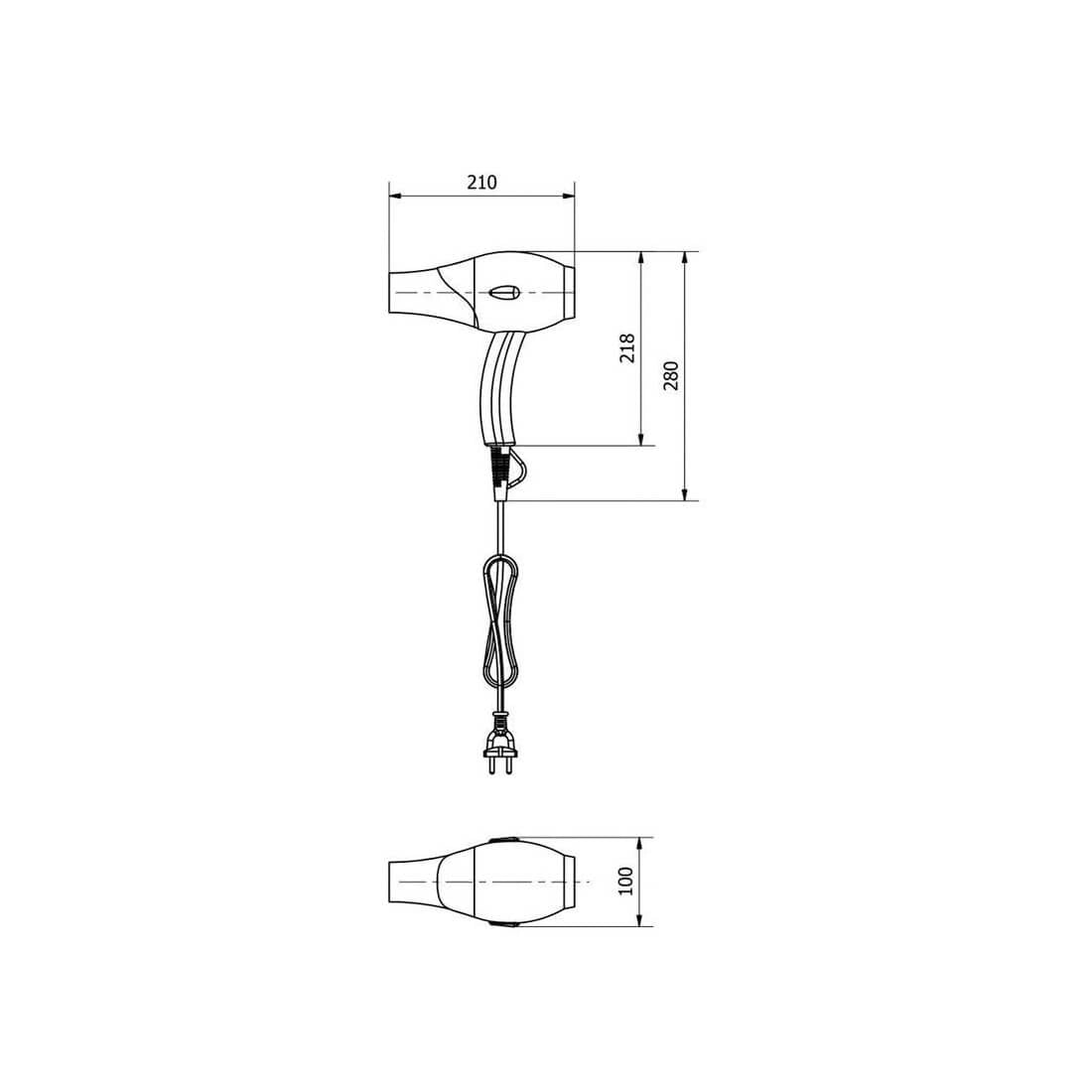 Secador de pelo 2000w