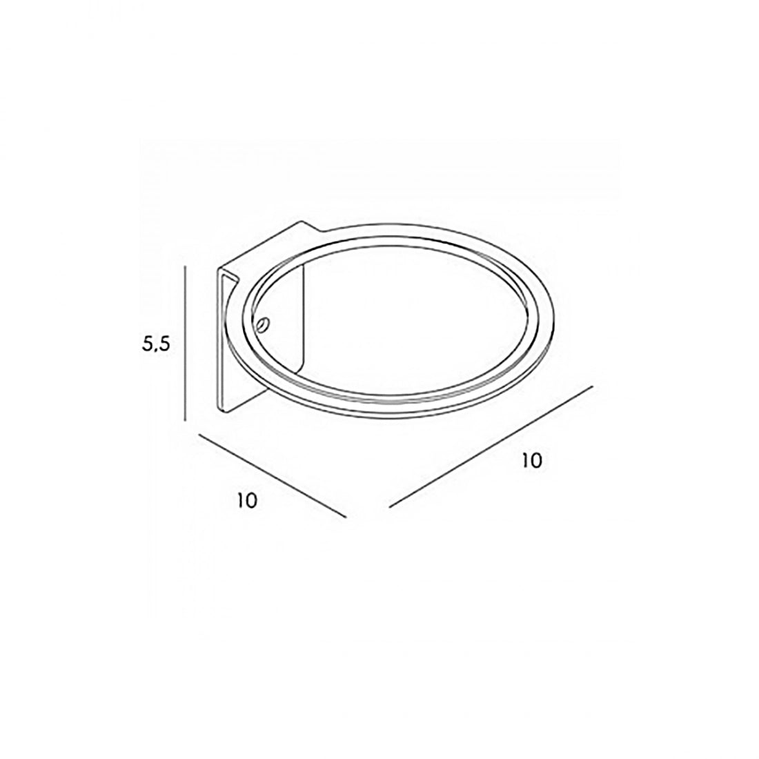 Soporte secador de pelo Slim 2300 mate