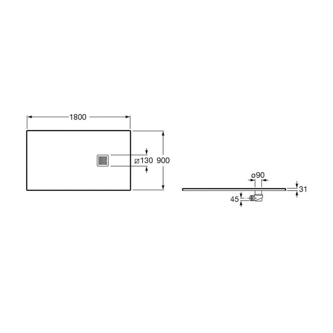 Plato de ducha Terran Roca