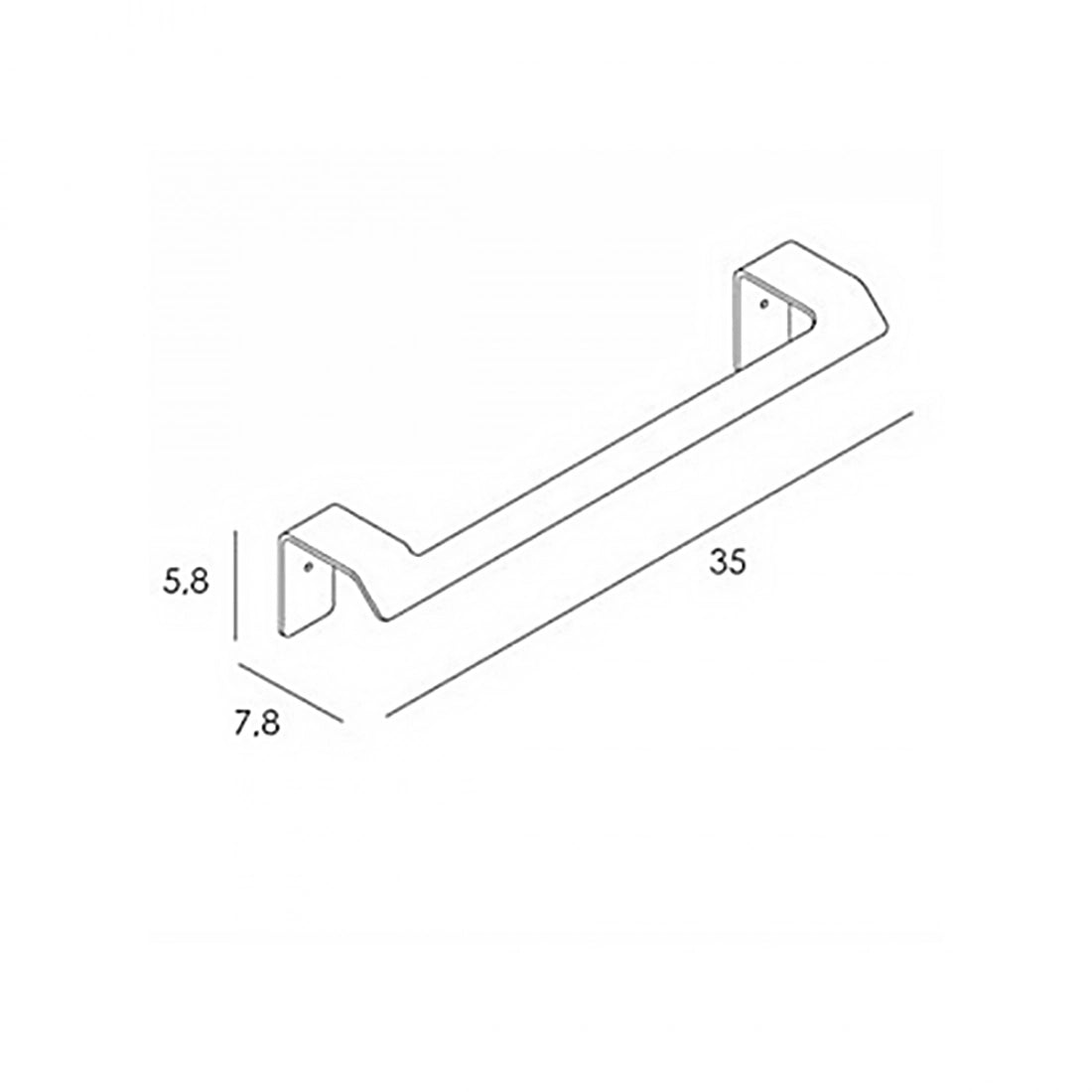 Toallero barra baño acabado mate