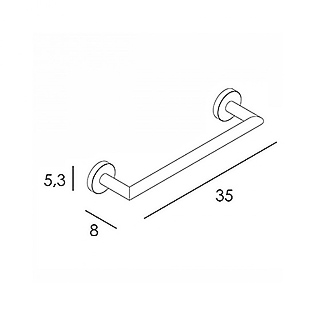 Toallero barra baño Eco 6500