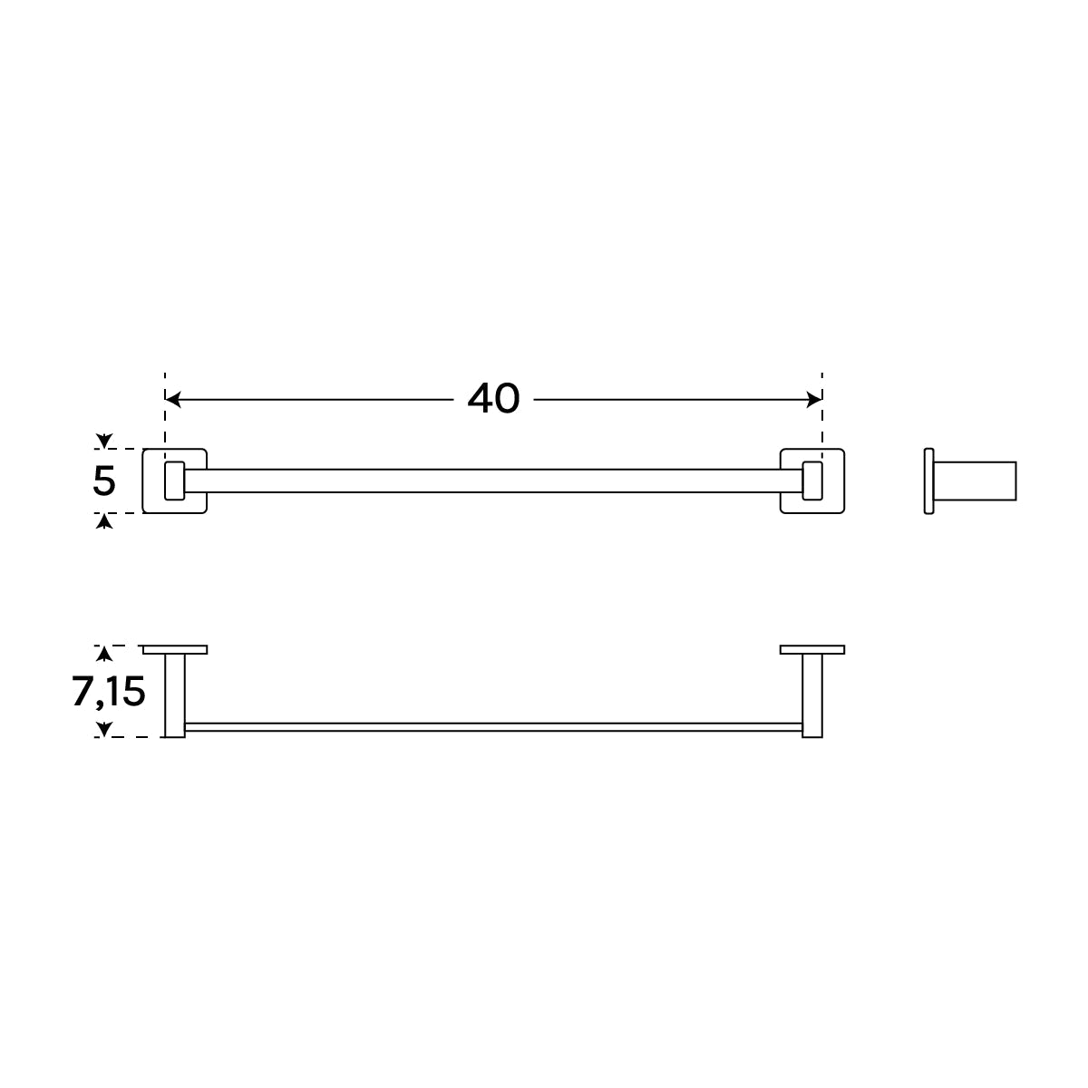 Toallero de Pared Technic - Thebath