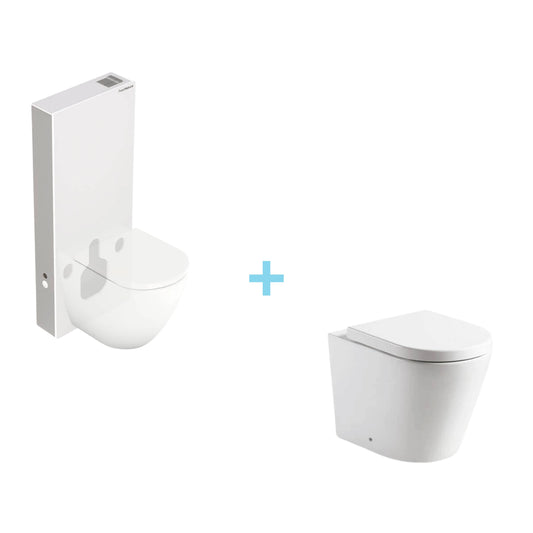 Pack Cisterna Vista white + Inodoro Venecia Compacto - Thebath