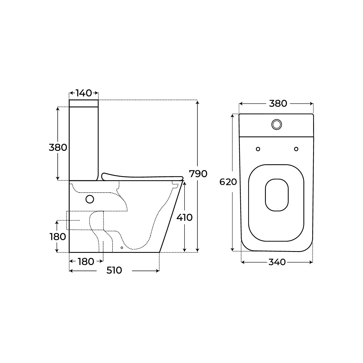 Wc pegado a pared Misuri - Thebath
