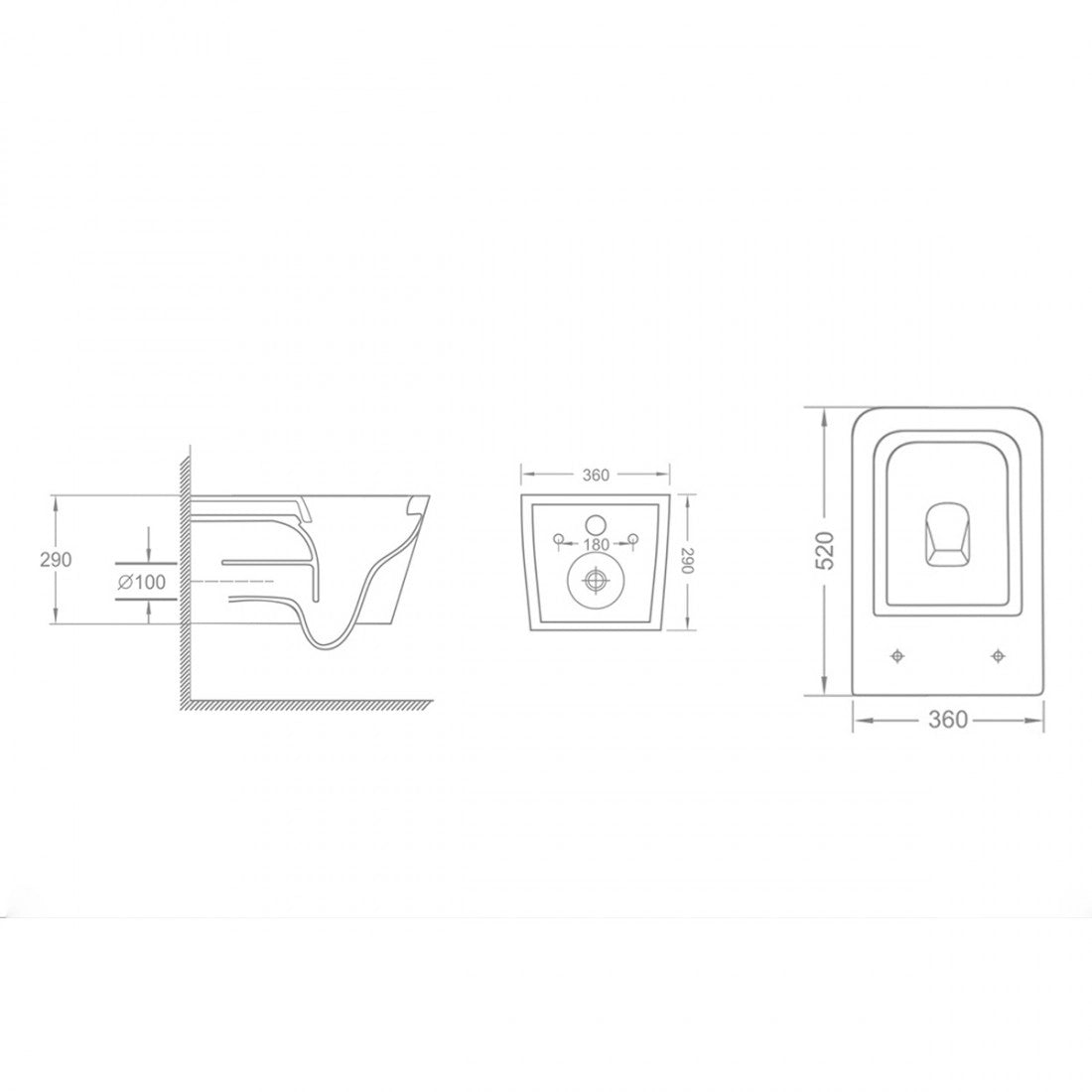 Wc suspendido Corvo Rimless