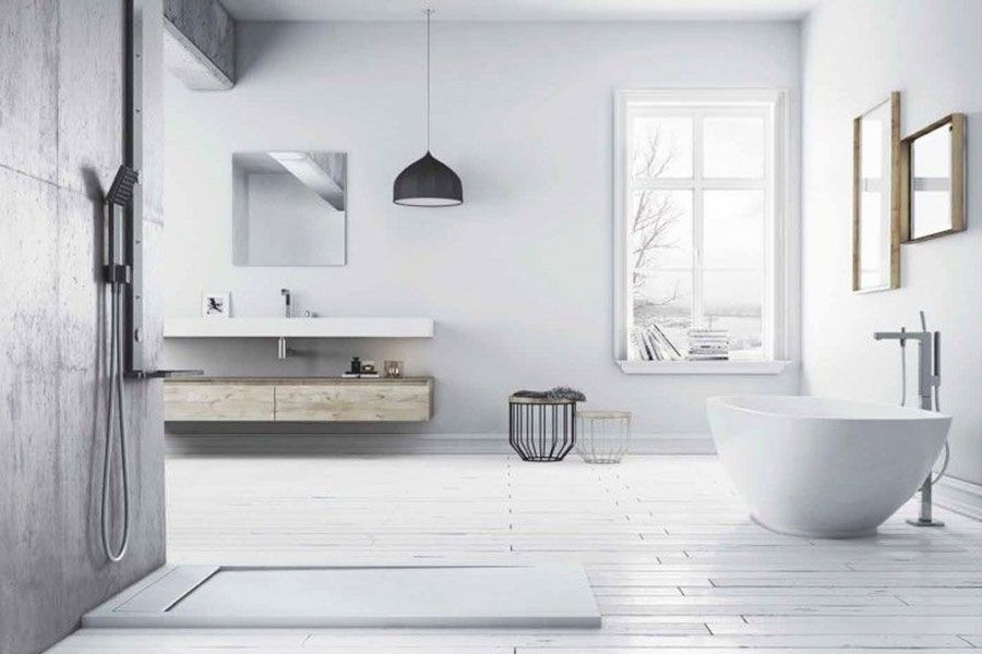 Tendencias de baños modernos con plato de ducha