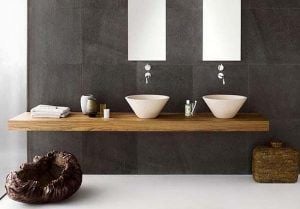 Decoración perfecta con lavabo sobre encimera