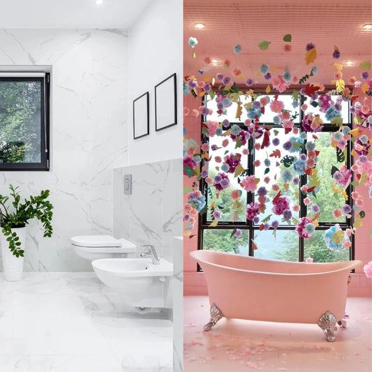 Baños de colores Vs baños blancos - Thebath