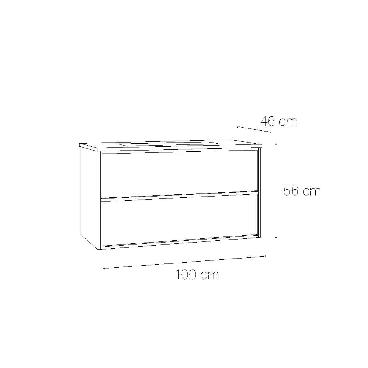 Mueble baño lavabo Frame top