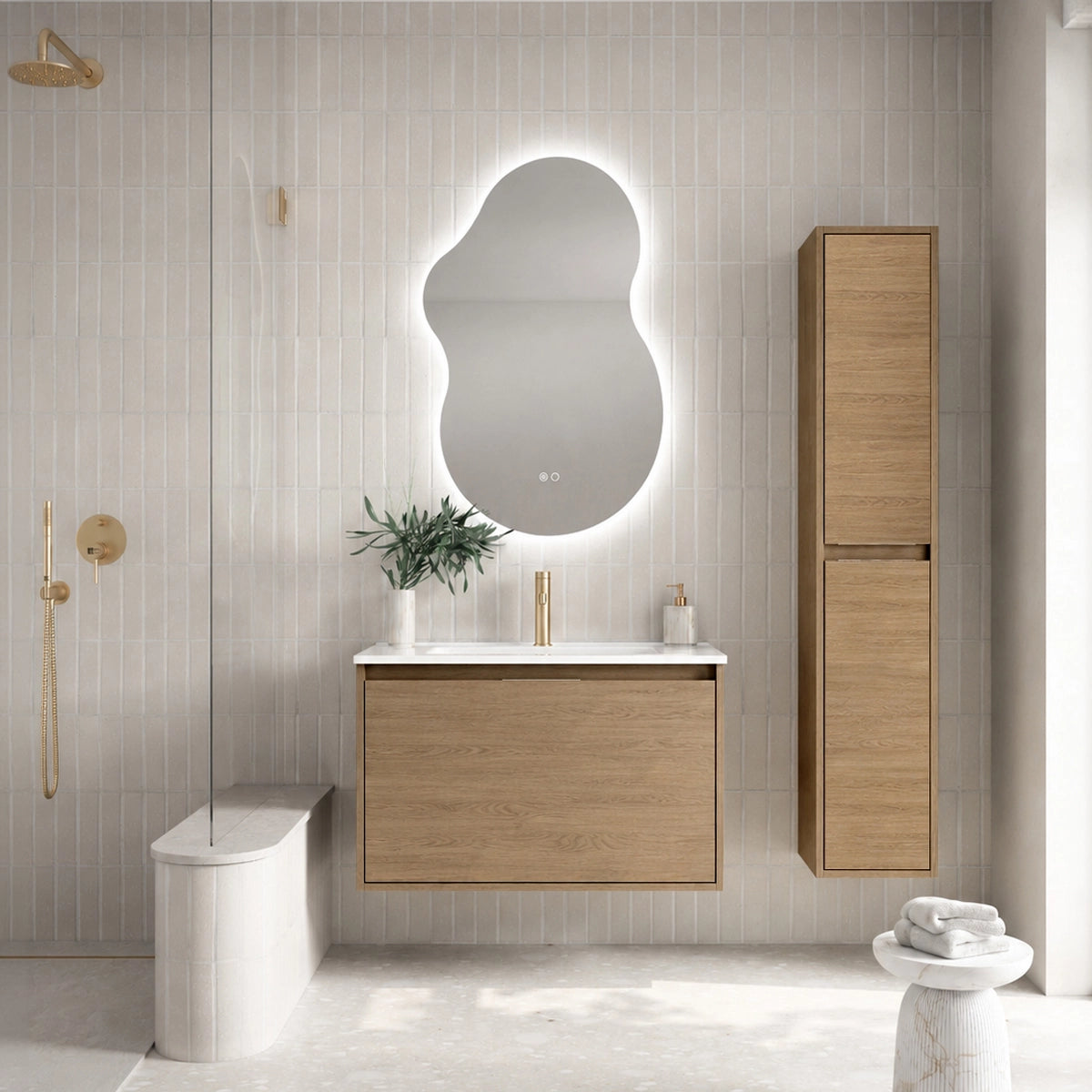 Mueble baño lavabo sobre encimera Atelier