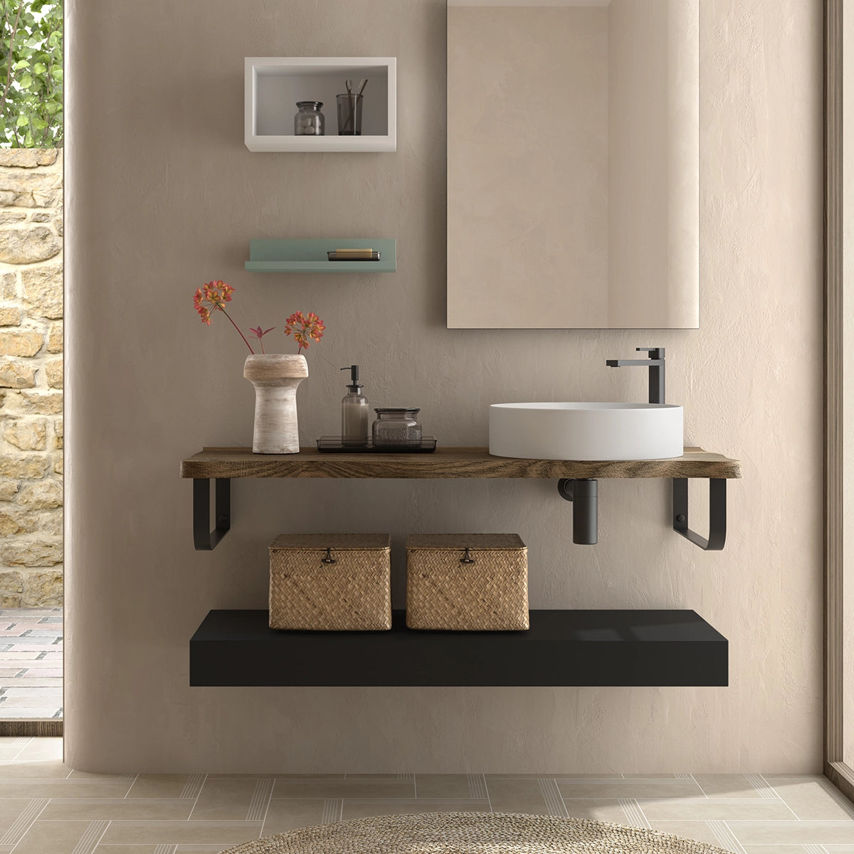 Encimera lavabo Rustik