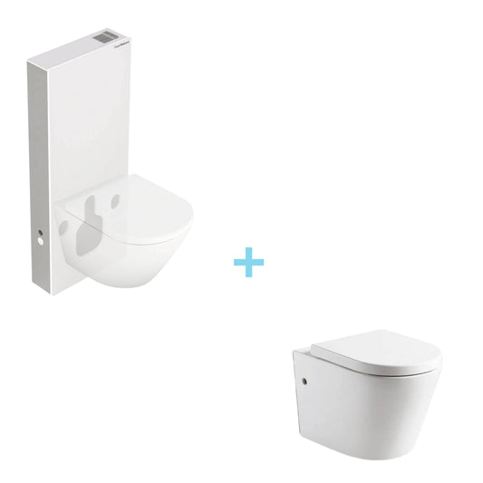 Pack cisterna empire white + inodoro suspendido Venecia