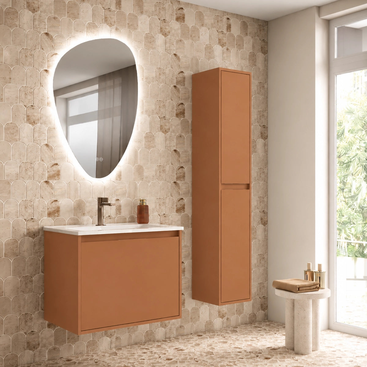Mueble baño lavabo sobre encimera Atelier