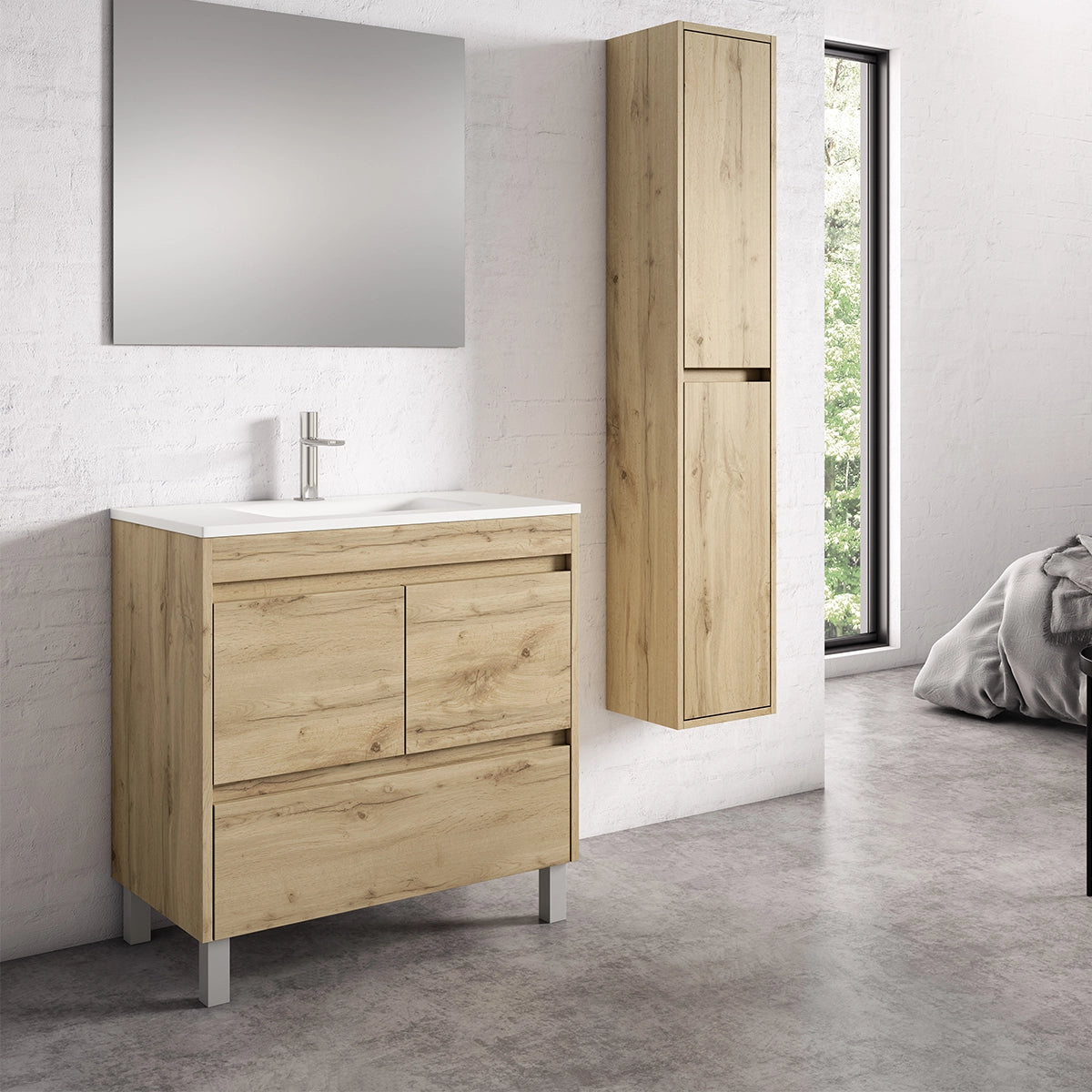 Conjunto mueble lavabo moderno Carla