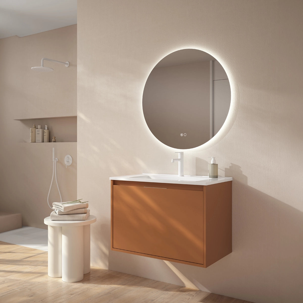 Mueble baño lavabo sobre encimera Atelier
