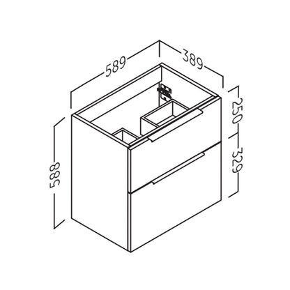 Mueble baño estrecho Comet