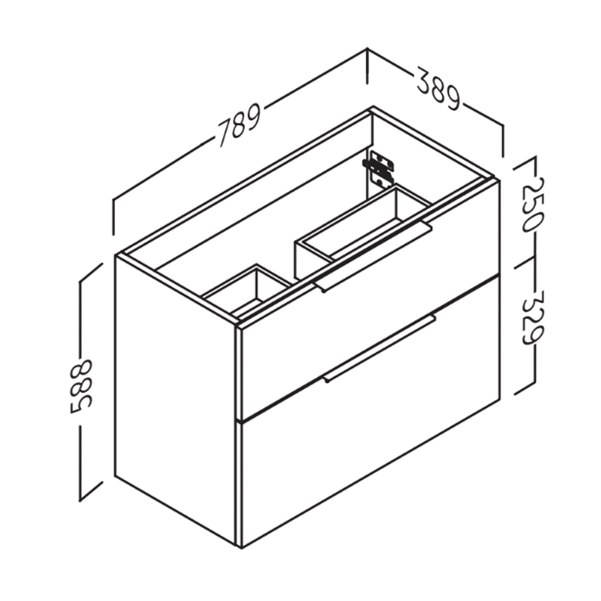 Mueble baño estrecho Comet