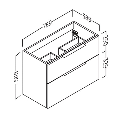Mueble baño estrecho Comet