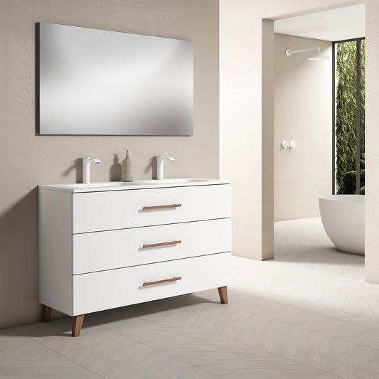 Mueble baño 3 cajones doble seno Fusta