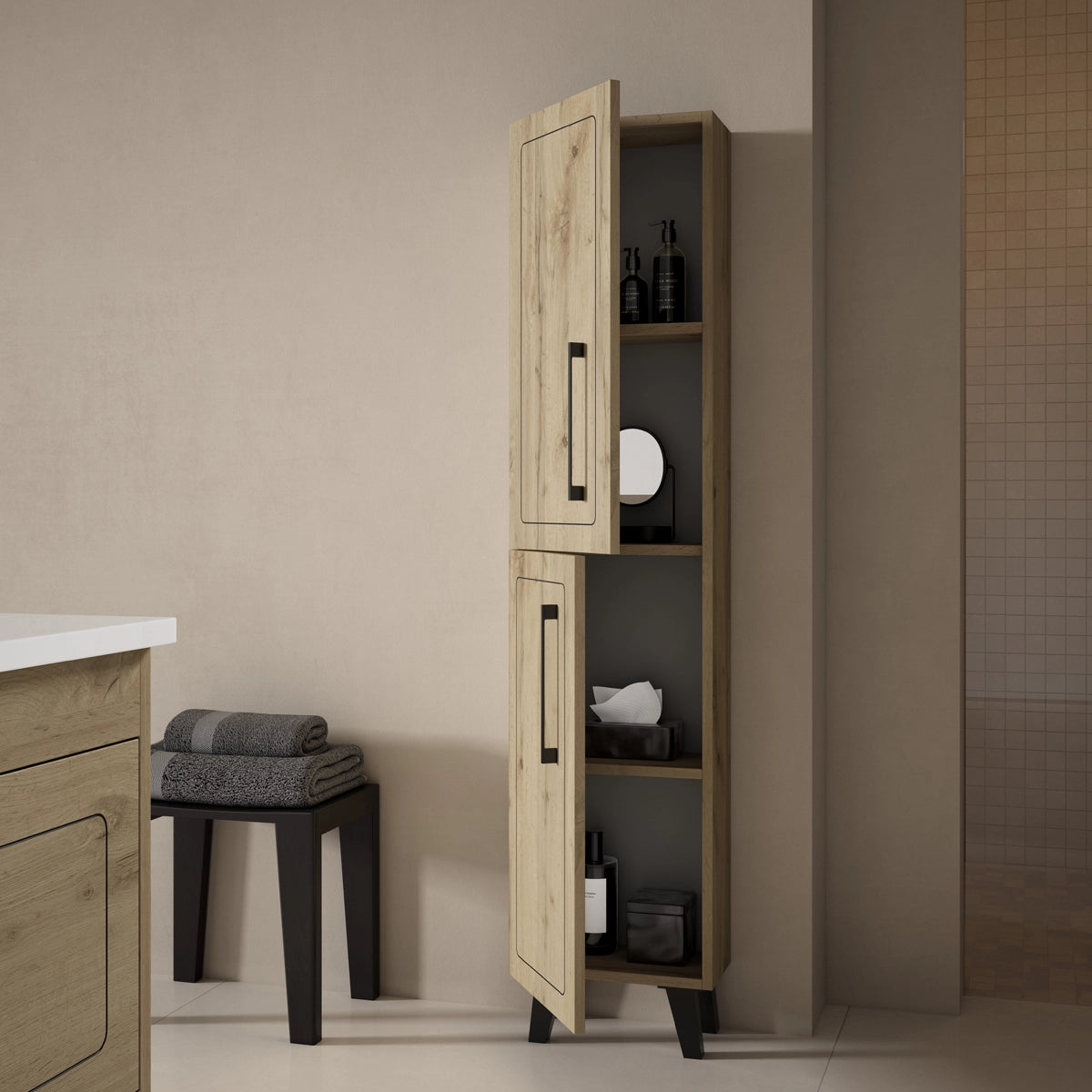 Mueble auxiliar cuarto de baño Vintage top