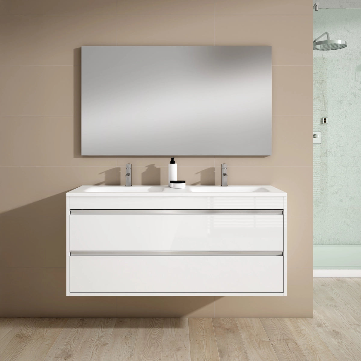 Mueble de baño moderno 2 senos Slider