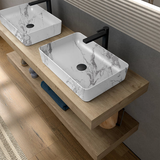 Lavabo rectangular de sobreponer Curazao
