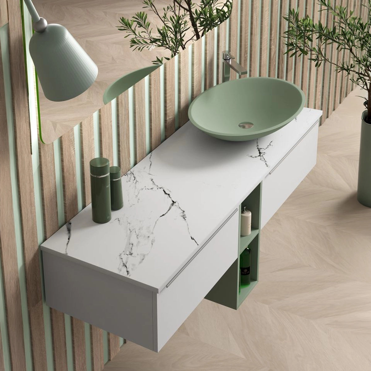 Encimera lavabo sobre mueble Mytho