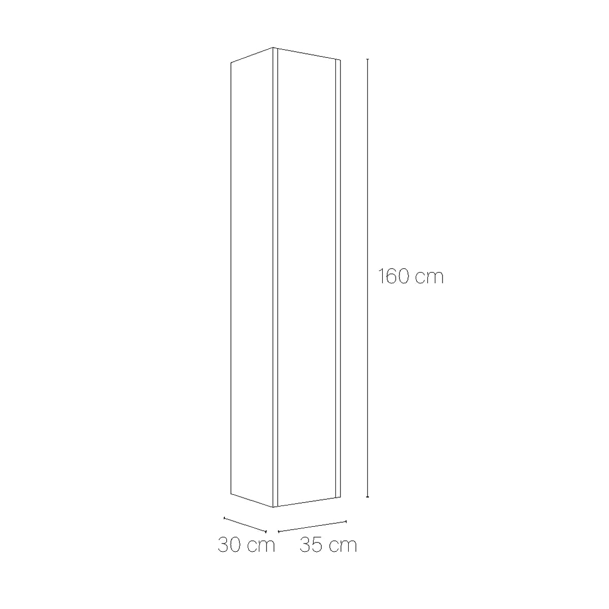 Mueble auxiliar columna baño Albor