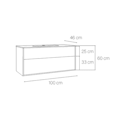 Mueble suspendido cuarto baño Albor