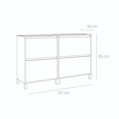 Conjunto mueble lavabo doble Porto
