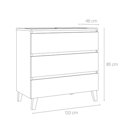 Mueble con lavamanos para baño Aruba