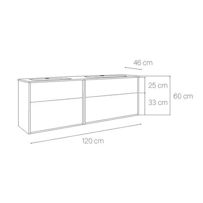 Mueble con lavamanos de baño Albor