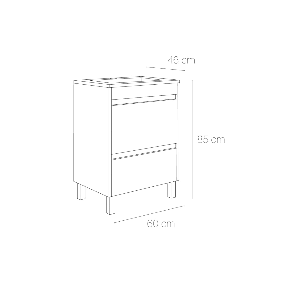 Conjunto mueble lavabo moderno Carla