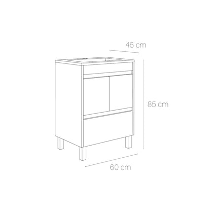 Conjunto mueble lavabo moderno Carla