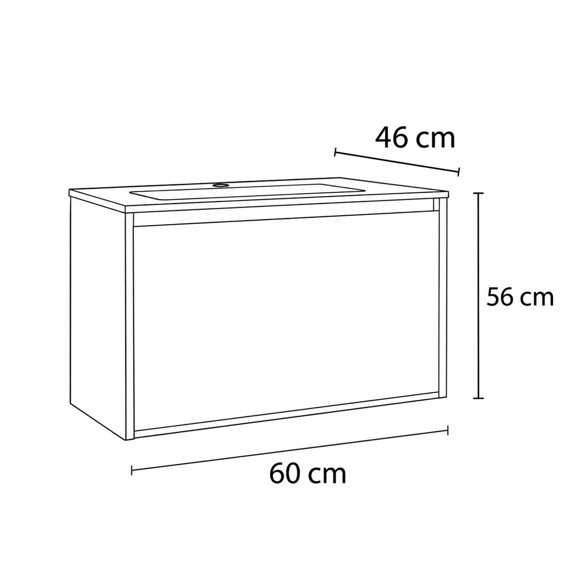 Mueble baño lavabo sobre encimera Atelier