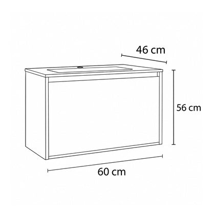 Mueble baño lavabo sobre encimera Atelier