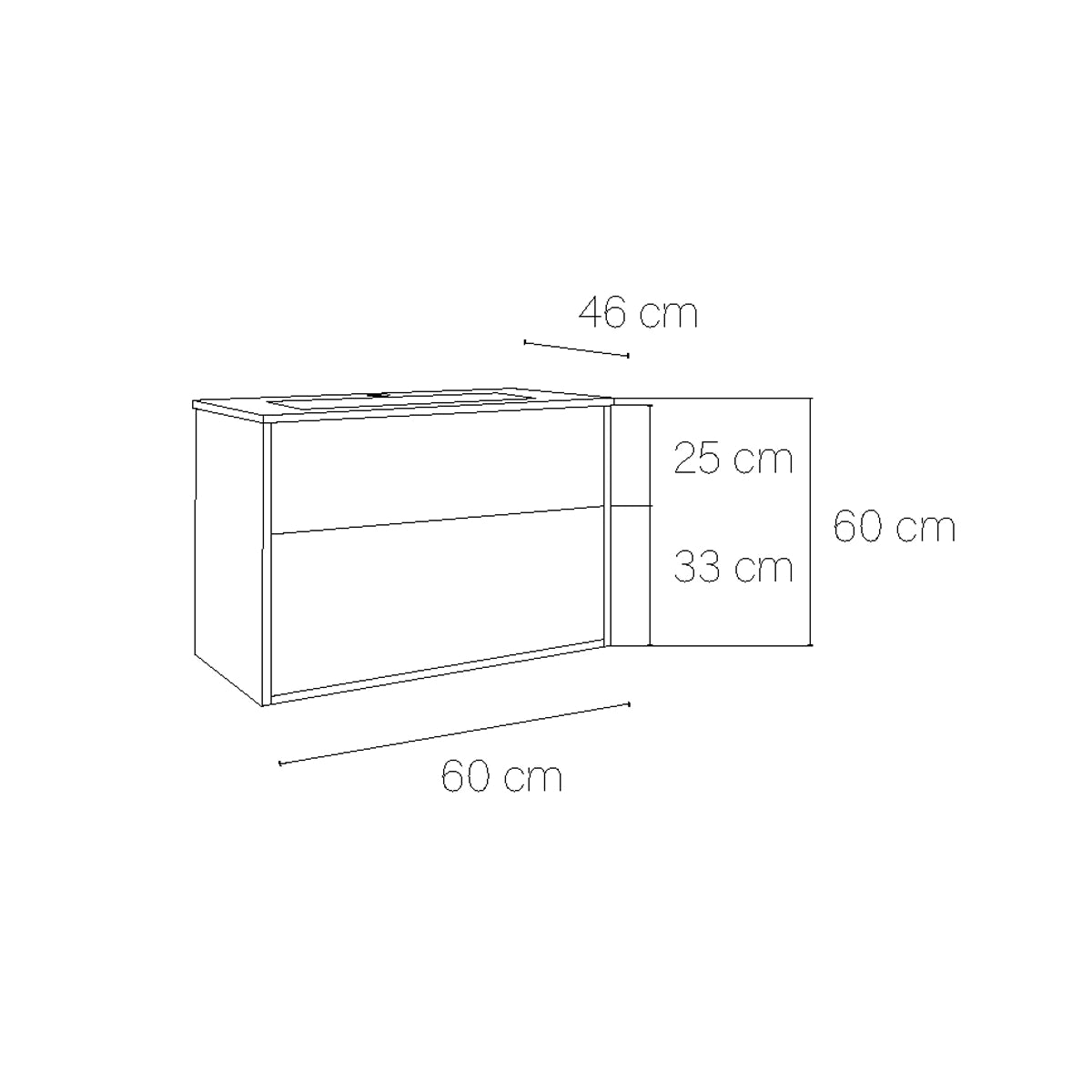 Mueble suspendido cuarto baño Albor